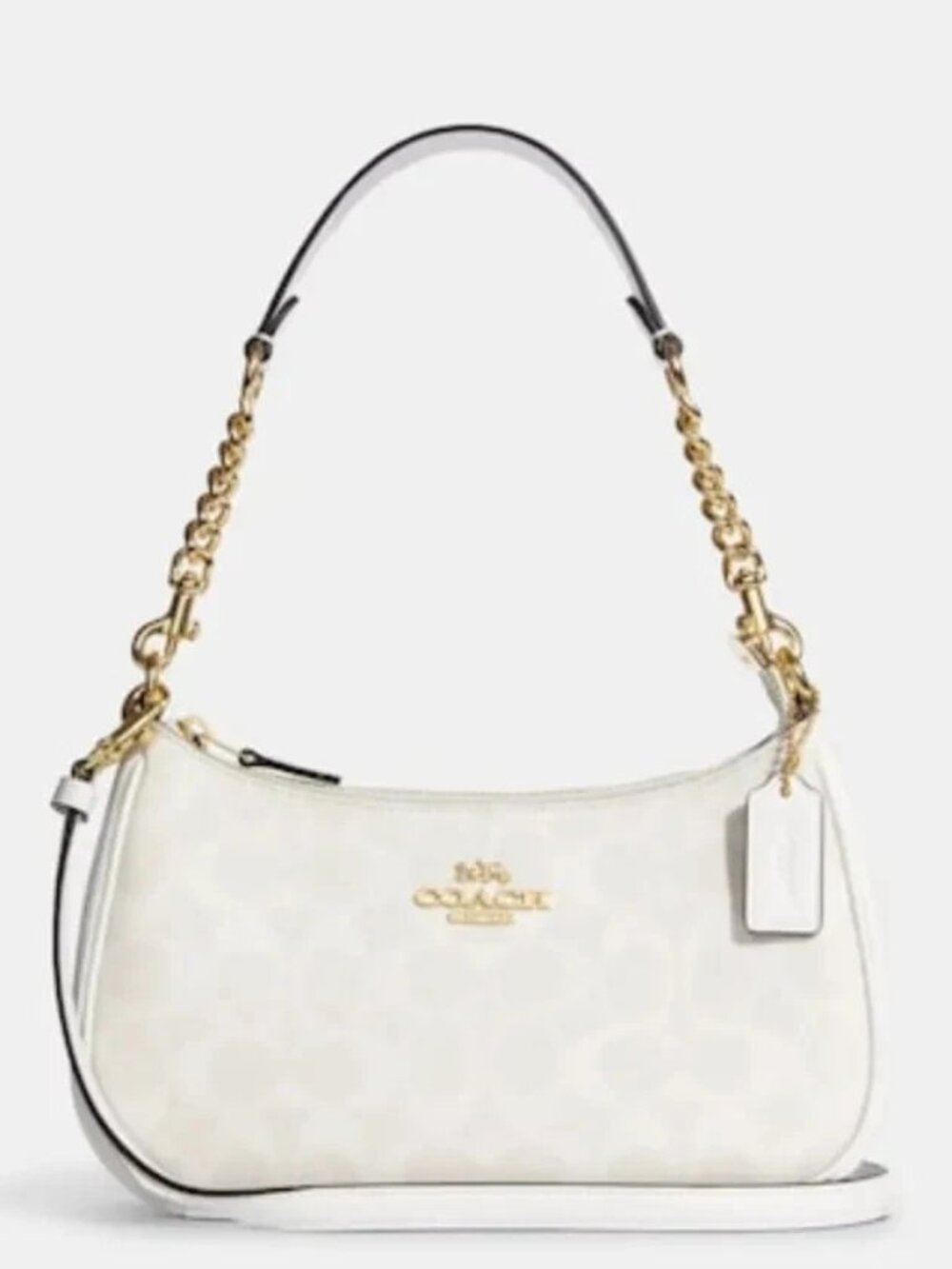 COACH Teri Shoulder Bag In Signature Canvas White/Chalk